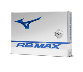 Mizuno RB MAX golf ball white front view showing speed potential