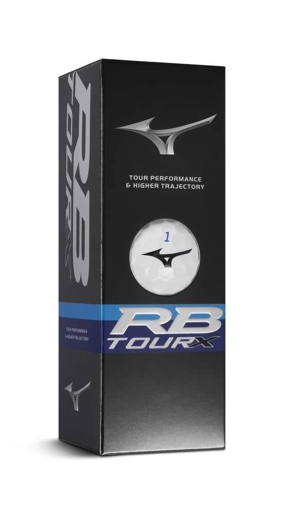 Mizuno RB Tour X ball AXIALFLOW dimple accelerates ball flight for speed.