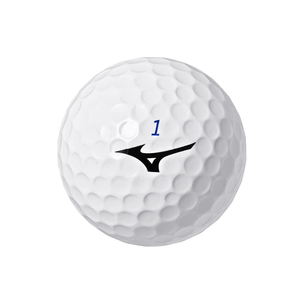Mizuno RB Tour X ball showing driver launch with AXIALFLOW dimple.