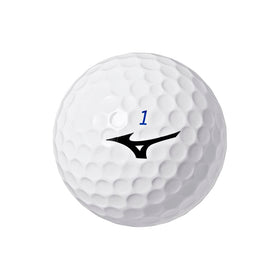 Mizuno RB Tour X ball showing driver launch with AXIALFLOW dimple.