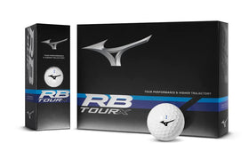 Mizuno RB Tour X ball highlights high-speed ionomer mantle for responsive feel.