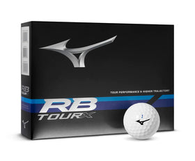 Mizuno RB Tour X ball with soft urethane cover delivering durable feel.