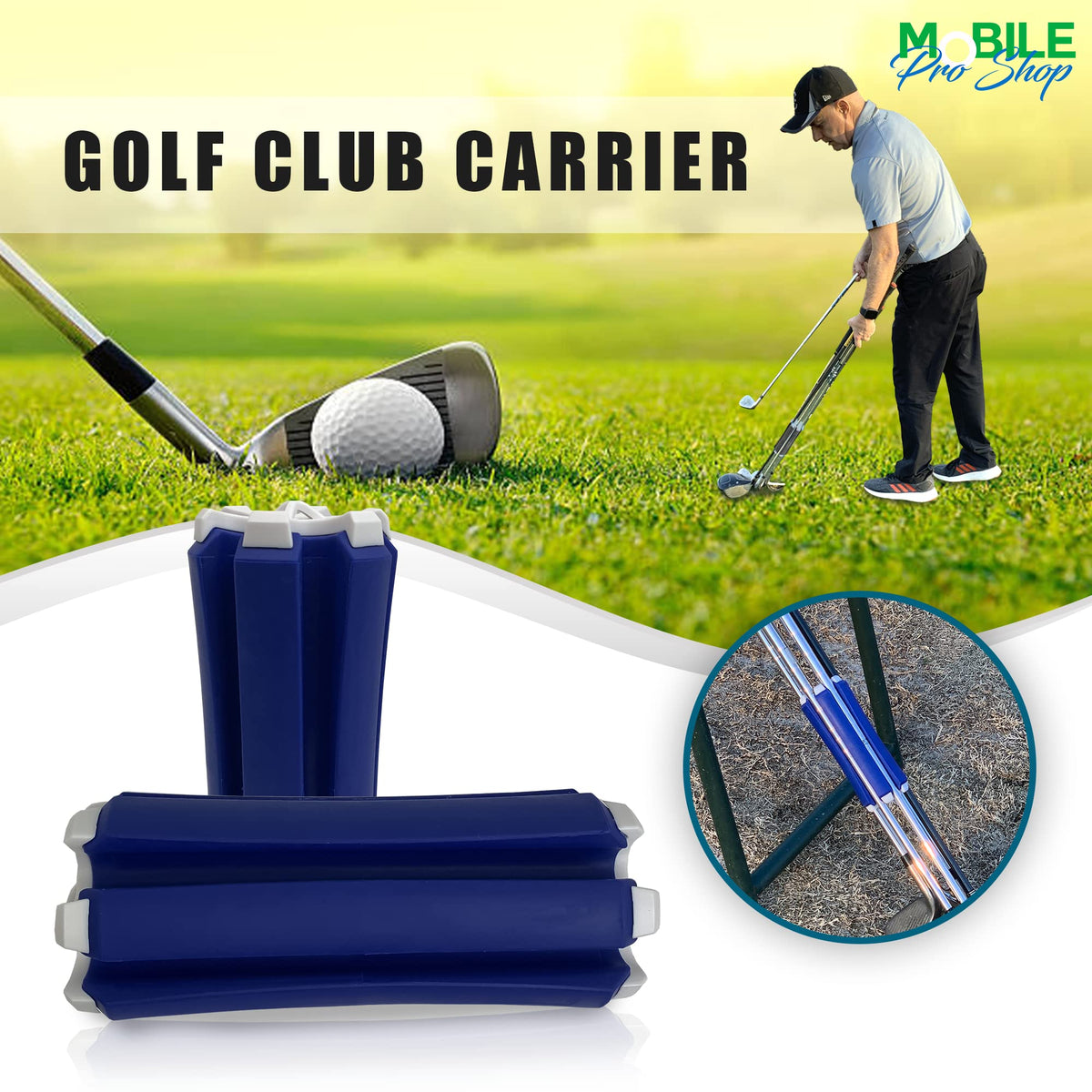 Mobile Pro Shop carabiner clip attachment securing the carrier to bags or belts