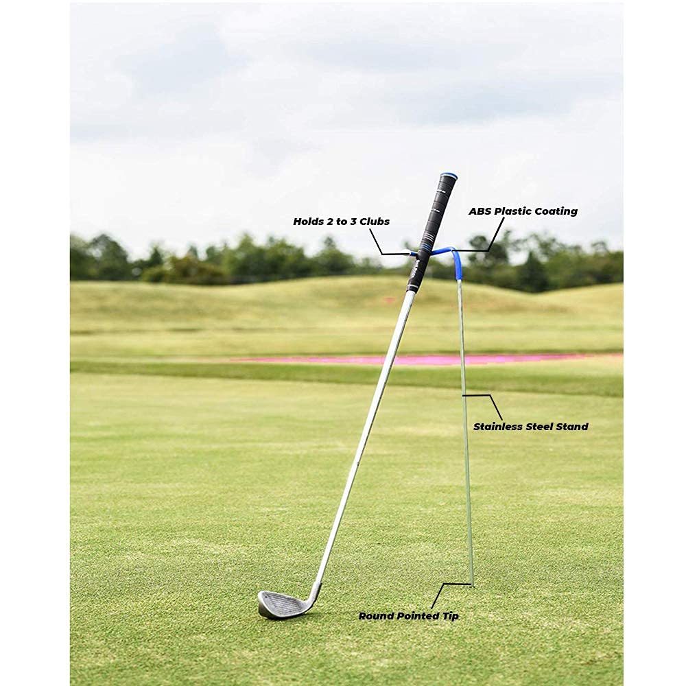 Mobile Pro Shop easy-to-carry stainless stand offers quick setup on course.