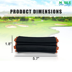 Mobile Pro Shop holder supports six clubs for fast selection on the course.
