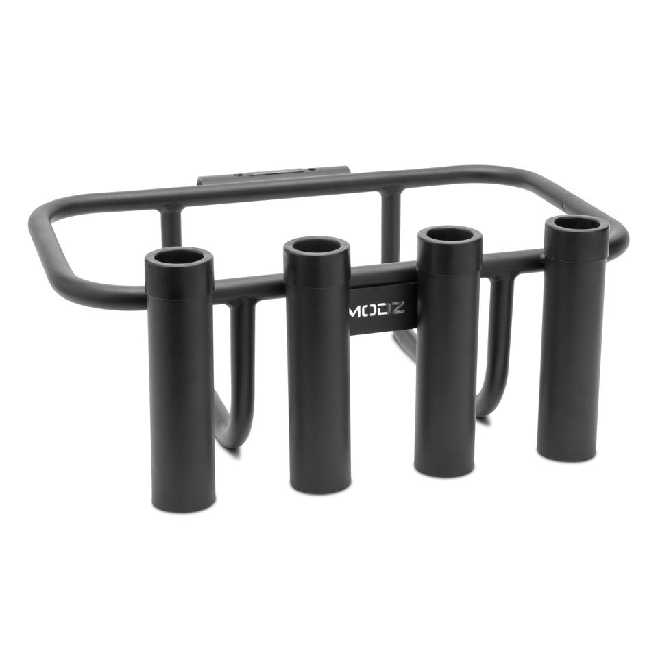 MODZ golf cart brush guard cooler rack securely mounted for quick drink access