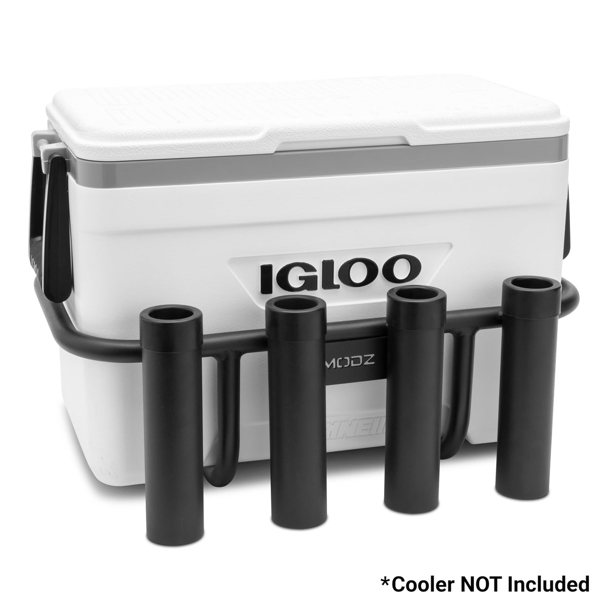MODZ Igloo 25 qt Marine cooler fit shown with snug aluminum support