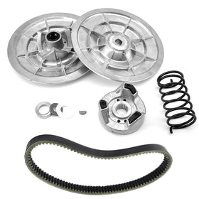 MOFANS drive clutch setup showing belt fit for Yamaha G-series performance
