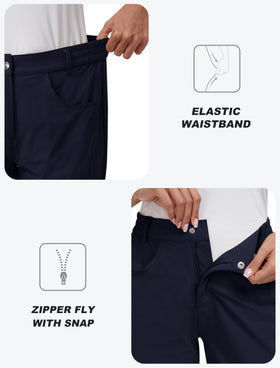 MoFiz capri pants with elastic waistband offering flexible movement.