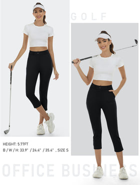 MoFiz Ladies Capri Pants versatile for office or casual wear.