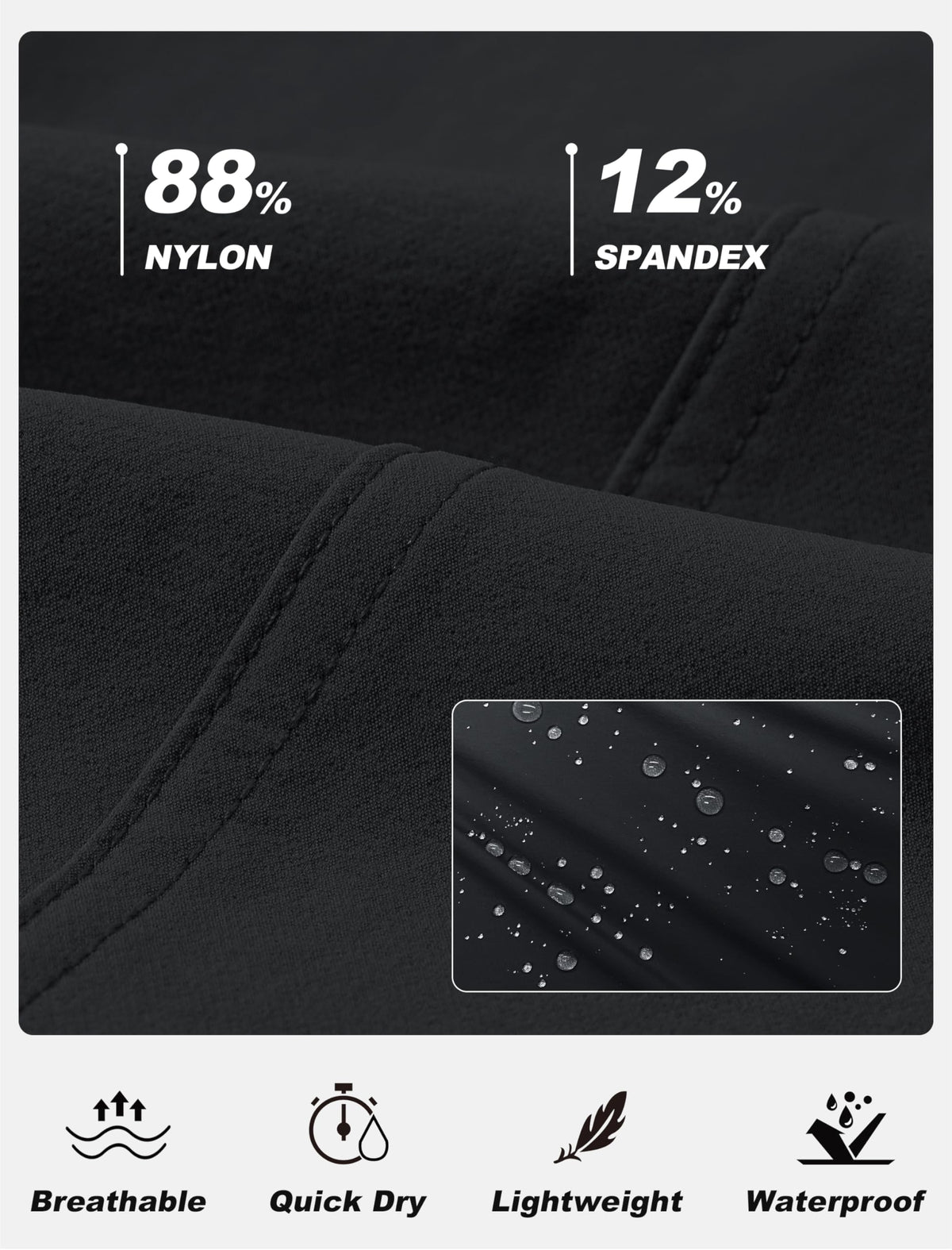 MoFiz women's capri pants back snap pockets keep cards secure on hikes.