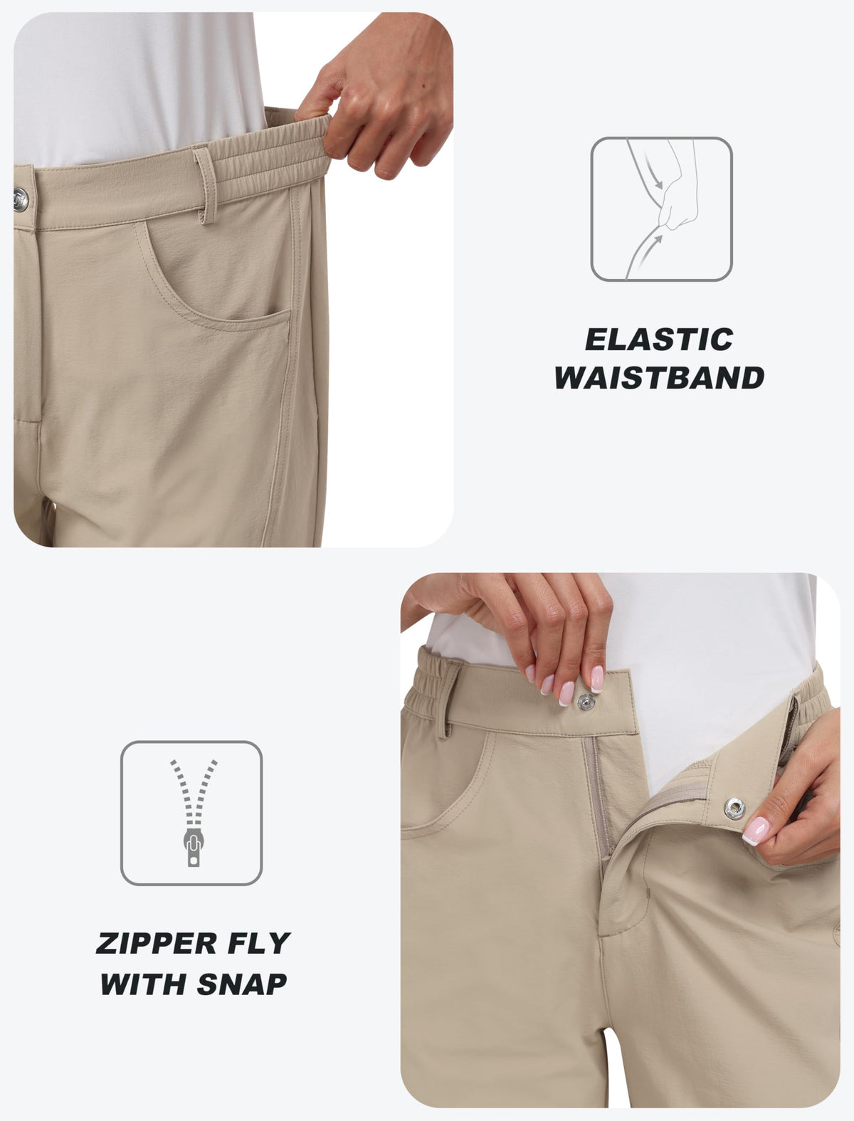 MoFiz lightweight quick-dry capri pants ideal for travel and workouts.