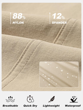 MoFiz water-resistant capri fabric sheds moisture for outdoor use.
