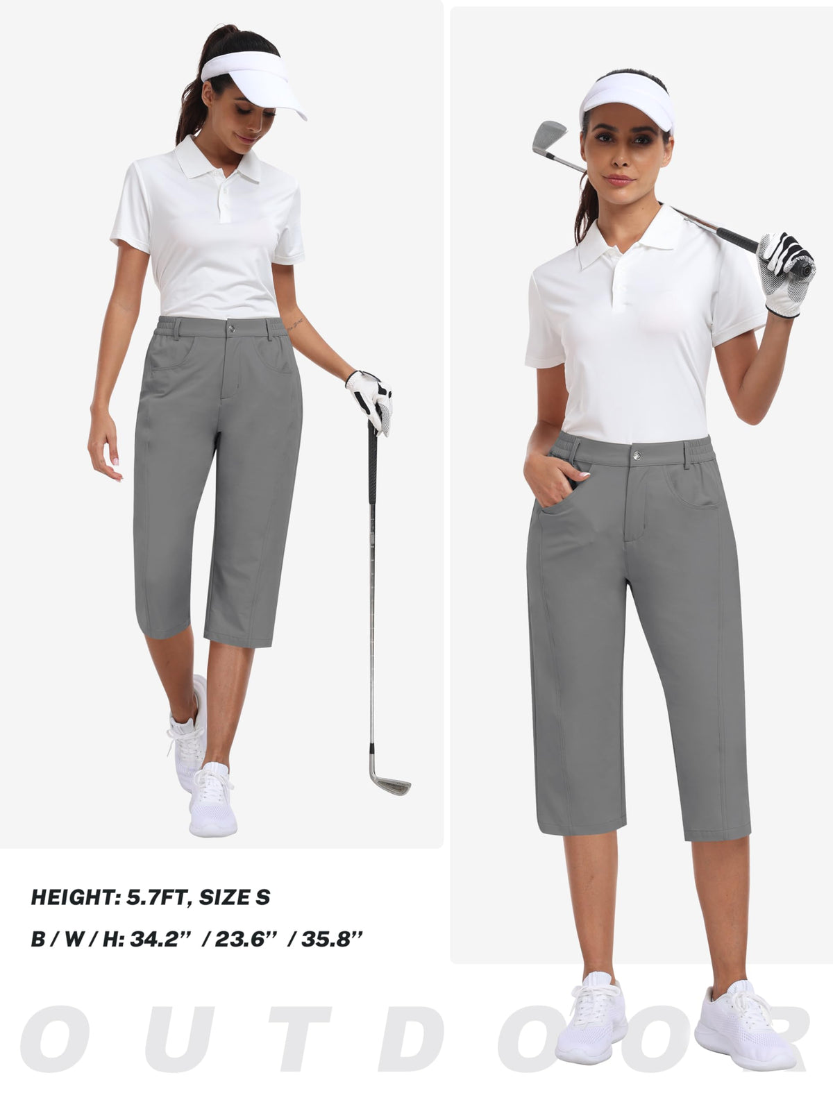 MoFiz water-resistant capri pants shed droplets and dry readily for trails.