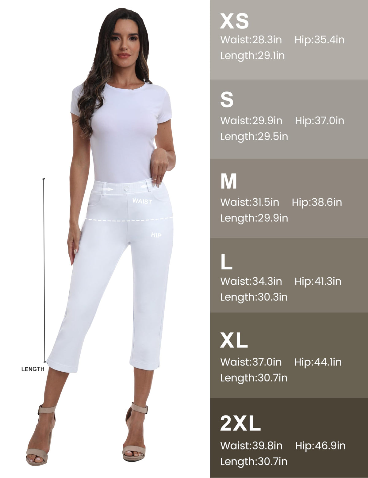 MoFiz capris care guide: machine wash cold, hang dry.