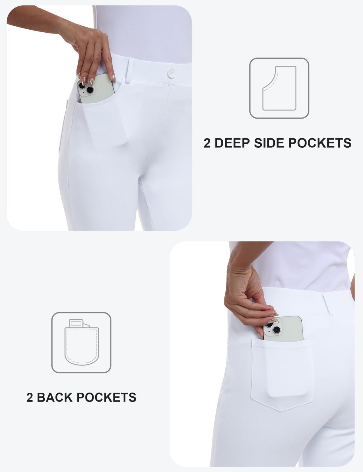 MoFiz capris front and back pockets for essentials on the go