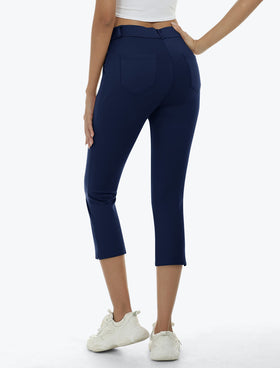 MoFiz women's golfing pants back pocket for secure storage of small items.