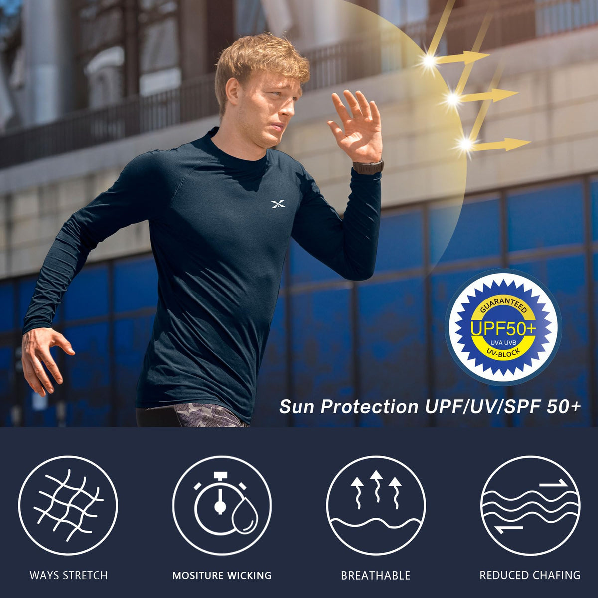 MOHEEN crew-neck long sleeve versatile for outdoor training