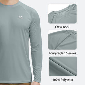 MOHEEN raglan design sun protection shirt reduces chafing