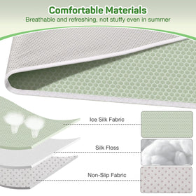MoKo breathable mat layer stays cool and comfortable on hot days