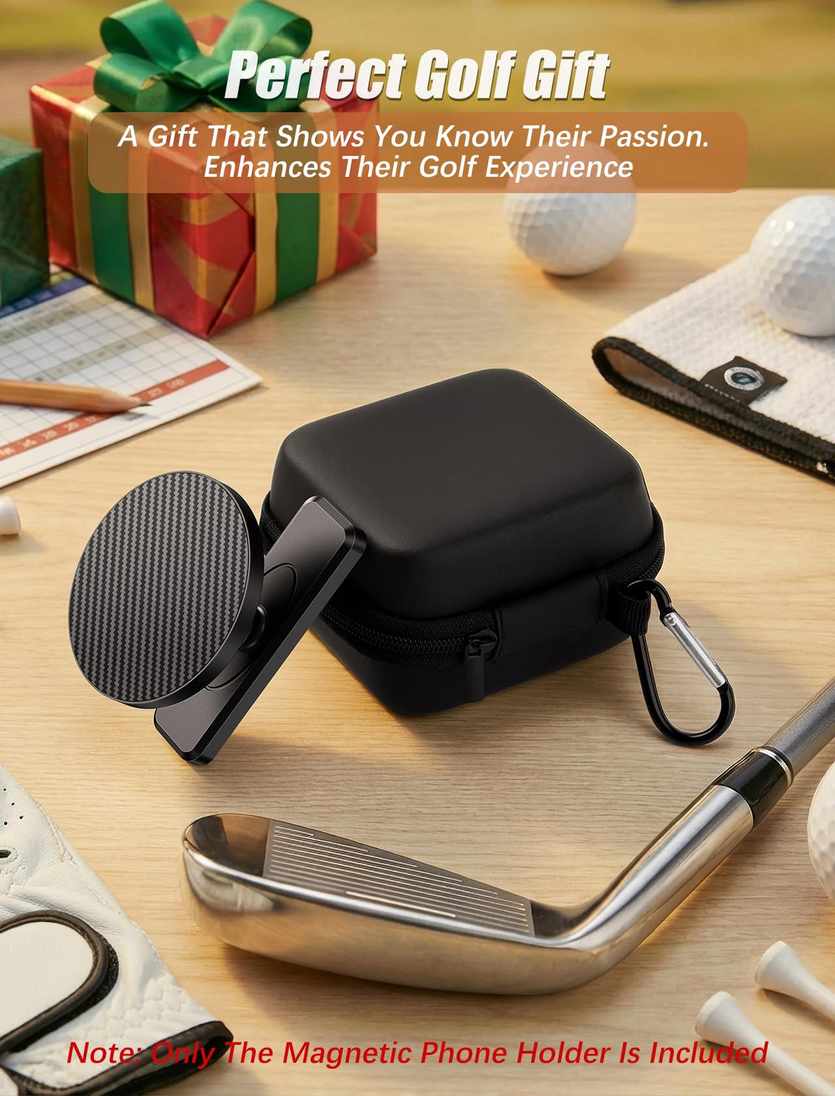 MOKPR magnetic golf cart phone holder compact design for easy carry and use
