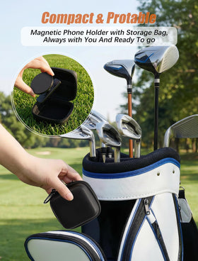 MOKPR magnetic golf cart phone holder durable zinc alloy construction for long-lasting performance