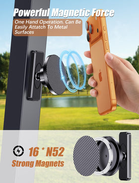 MOKPR magnetic golf cart phone holder magnetic ring provides quick attachment and strong grip