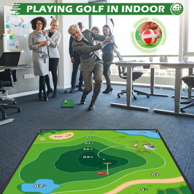 Backyard Battle Golf setup with Molachi kit for family-friendly fun.