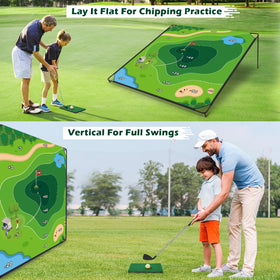 Effortless tool-free foldable setup for quick backyard practice sessions.