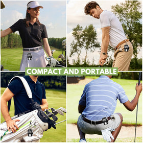 Montela Golf leather pouch offers durable wear resistance and easy cleaning.