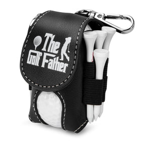 Montela Golf ball bag pouch with tee holder for quick access on the course.
