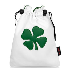 Montela Golf easy-clean leather pouch cleans quickly after rounds.