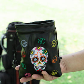 Montela Golf leather pouch stores tees, markers, and small accessories securely.