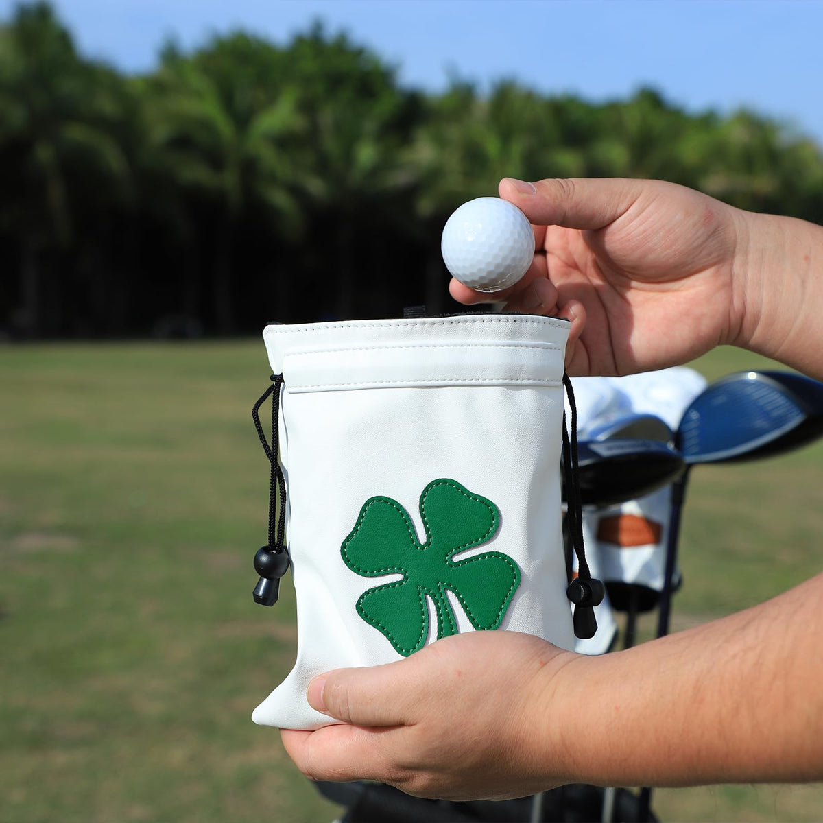 Montela Golf pouch-dimensions 6x7 fits valuables securely without bulk.