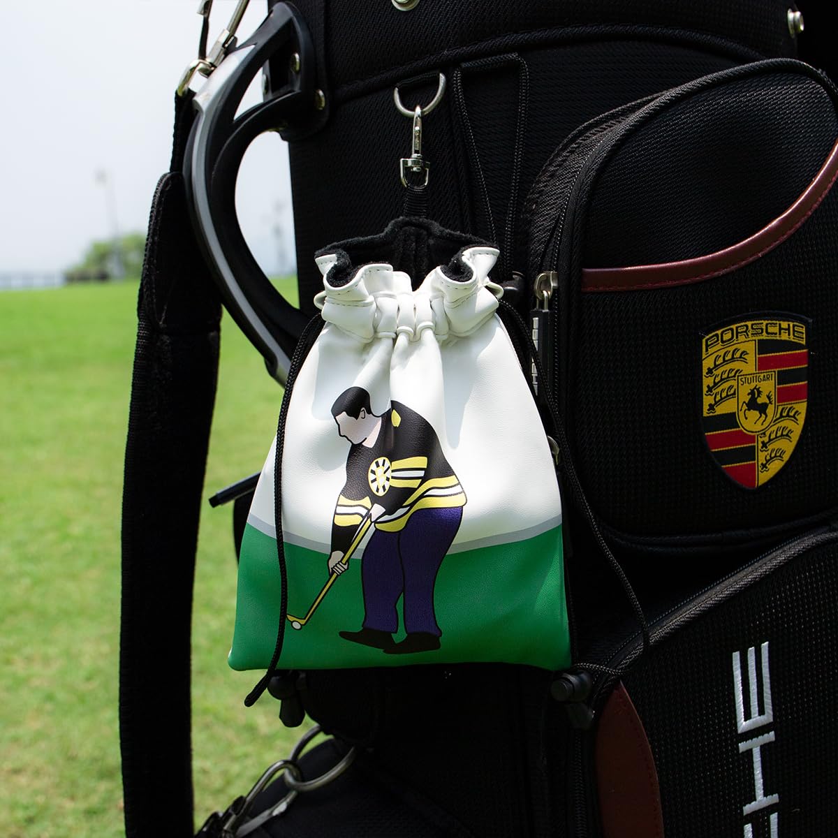Montela Golf Tee Pouch dimensions 5.7x7.2 inches for compact storage.