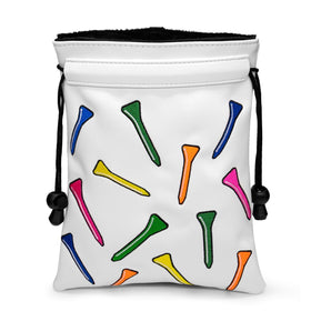 Montela Golf valuables pouch with drawstring closeup showing secure closure for belongings