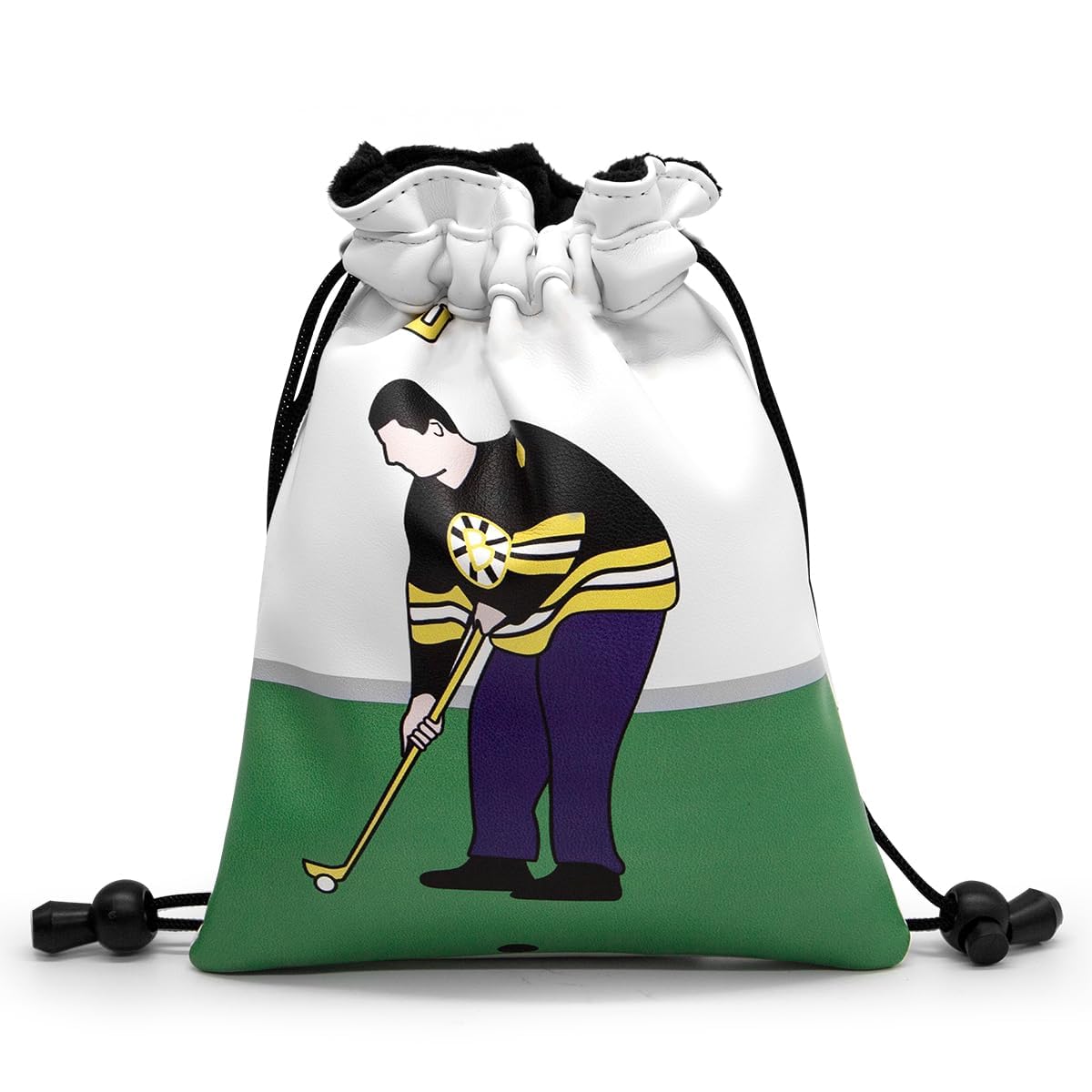 Montela Golf Valuables Pouch with drawstrings keeps valuables secure during rounds.