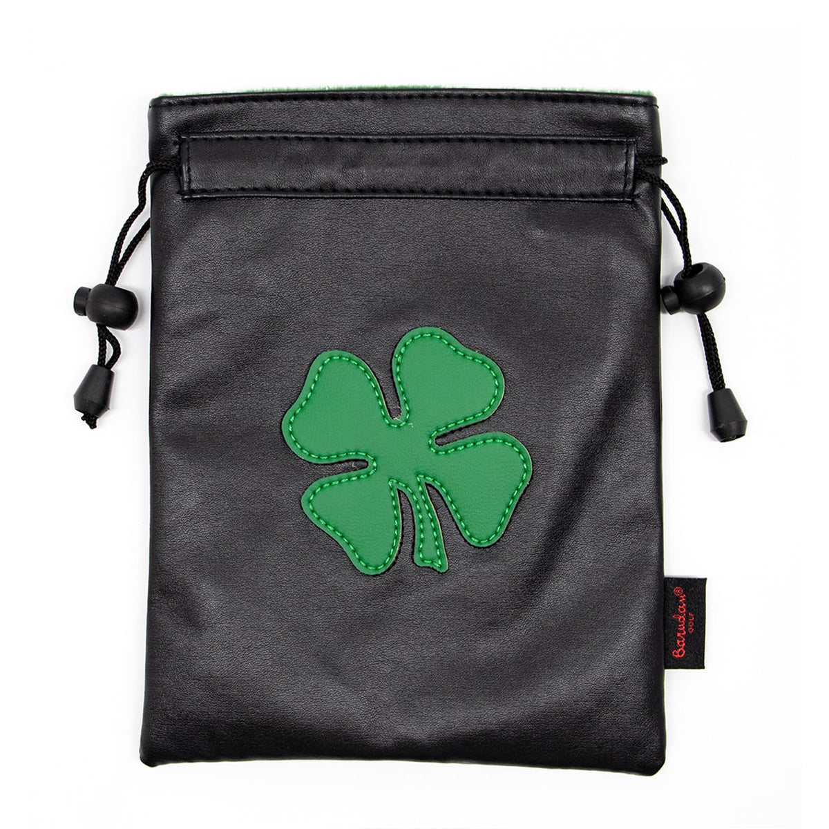 Montela Golf leather valuables pouch with drawstrings for secure storage on the course.
