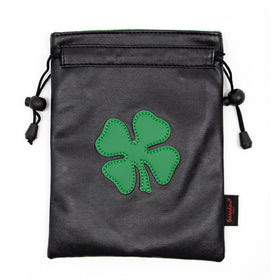 Montela Golf leather valuables pouch with drawstrings for secure storage on the course.