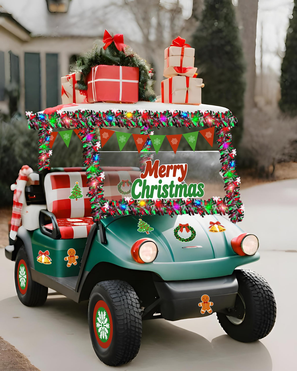 Moon Boat sticker set for customized, festive golf cart styling