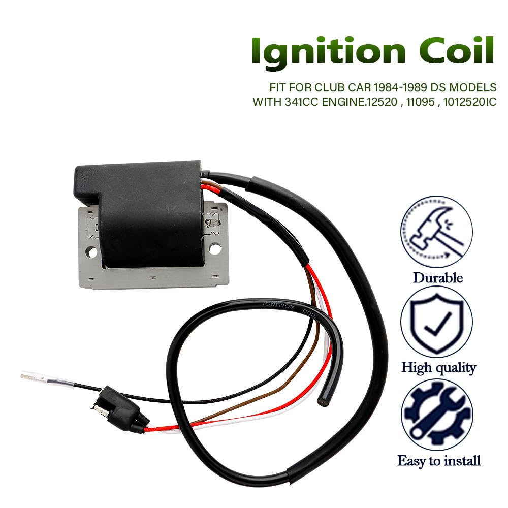 MOPASEN ignition coil with 341cc compatibility for Club Car DS.
