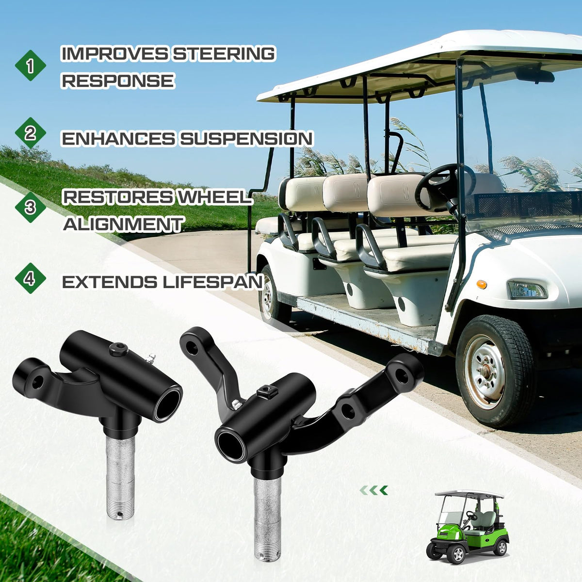 MorningRo kingpin tube kit provides reliable front-end components for extended cart life.