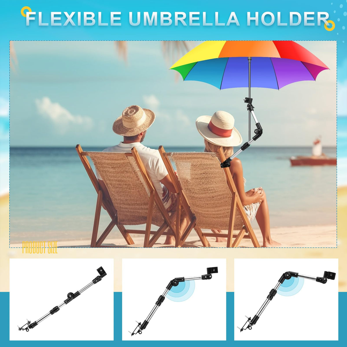 MorningRo versatile outdoor solution for golf carts and beach chairs.