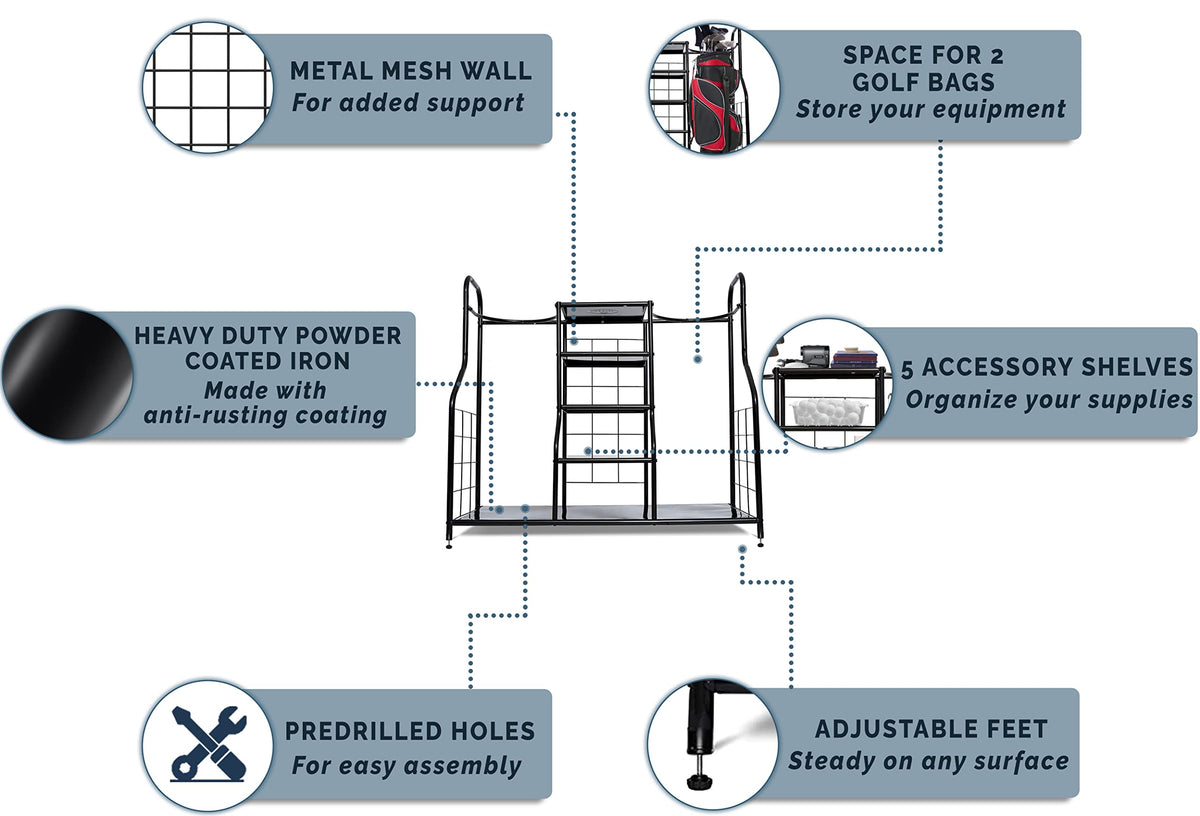 Morvat organizer's five shelves neatly organize tees, gloves, and gadgets.