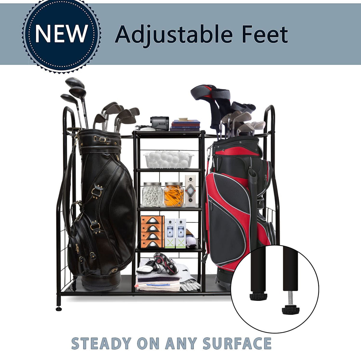 Powder-coated iron frame resists wear and rust for lasting use.
