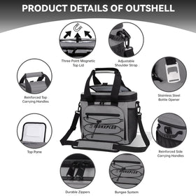 MORXPLOR 12-can capacity soft cooler ready for beverages on the fairway.