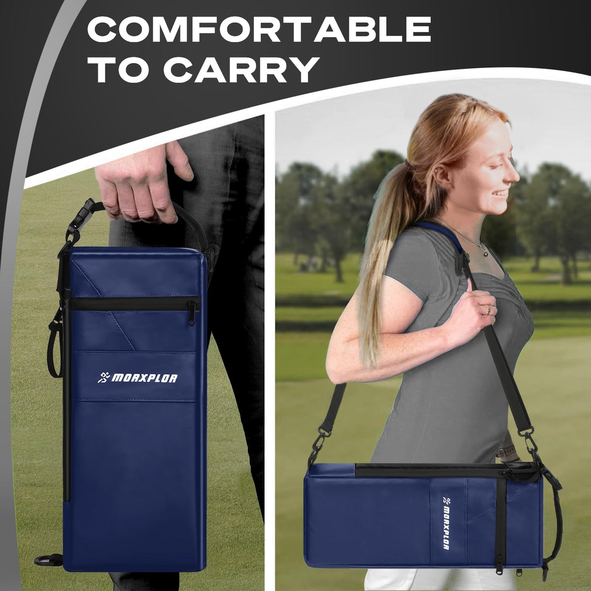 Compact MORXPLOR cooler emphasizes portable convenience for golfers.