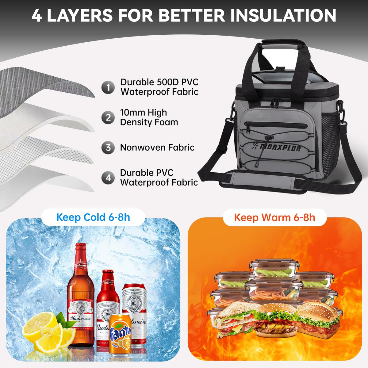MORXPLOR durable waterproof fabric withstands outdoor use.