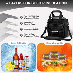 MORXPLOR 10L capacity fits 12 cans securely on the go