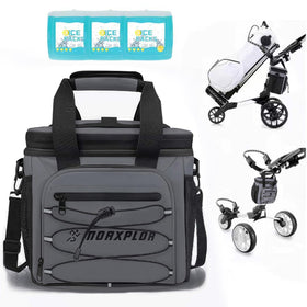 MORXPLOR golf cart cooler with magnetic lid for quick access on the course.